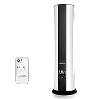 2023 Ultrasonic Humidifiers 6.5L/1.72Gal, MIZUKATA HIKARI Cool Mist Tower Humidifier for Bedroom Large Room Whole House/Room Greenhouse with Remote Control and Essential Oil Tray, Top Fill, Easy Clean