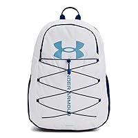 Under Armour unisex-adult Hustle Sport Backpack, (101) White/Varsity Blue/Blizzard, One Size Fits All