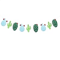 BESTOYARD Hawaiian Cactus Banners Summer Style Flags Garlands Pennant for Party Decorations