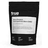 Rice Protein Concentrate - Cold Water Microfiltration, Gluten Free, Soy Free, Dairy Free, Non-GMO Protein Powder - Unflavored - 1LB