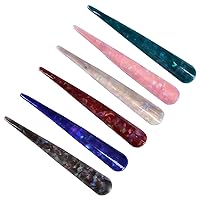 6 Pcs Large Alligator Hair Clips for Styling Salon Sectioning, 5.5 inch Non-Slip Duckbill Metal Clips for Women Thick and Thin Hair (Starry Sky Color)