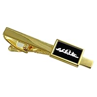 Evolution Ape to Man Rowing Gold-Tone Tie Clip Pouch