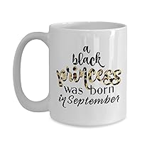 Libra coffee mug for women, September birthday tea coffee cup, a black princess was born, zodiac Virgo girl, for daughter from mom from