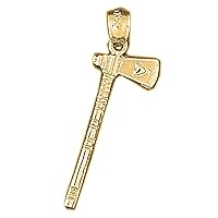 14K Yellow Gold Ax Pendant