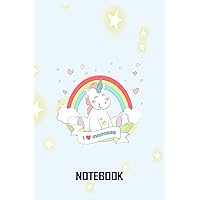 Unicorn Cute Notebook-110 white pages with wide lines. ideal for taking notes.: Notebook Planner - 6x9 inch Daily Planner Journal, To Do List Notebook, Daily Organizer, 114 Pages