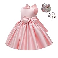 Girl Princess Dress with Jewelry Accessories Hellokitty Silk Party Dress Skirt for Little Big Kid