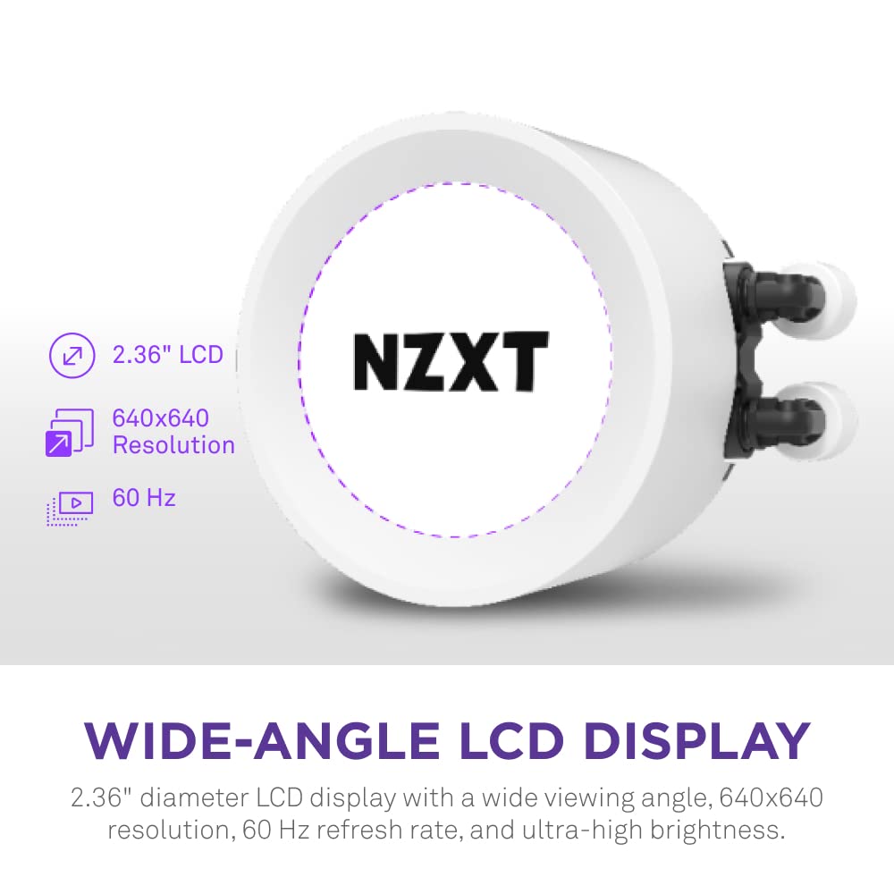 NZXT Kraken Elite RGB 360 - RL-KR36E-W1 - 360mm AIO CPU Liquid Cooler - Customizable 2.36