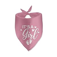 It's a Girl Gender Reveal Baby Announcement Dog Bandana Pink Dog Bandana Pregnancy Announcement Pet Scarf Pet Accessories for Pet Dog Lover Pregnancy Reveal Ideas
