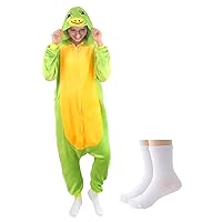 Adult Onesie Pajamas Flannel Animal Cartoon Cosplay Halloween Sleepwear Jumpsuit