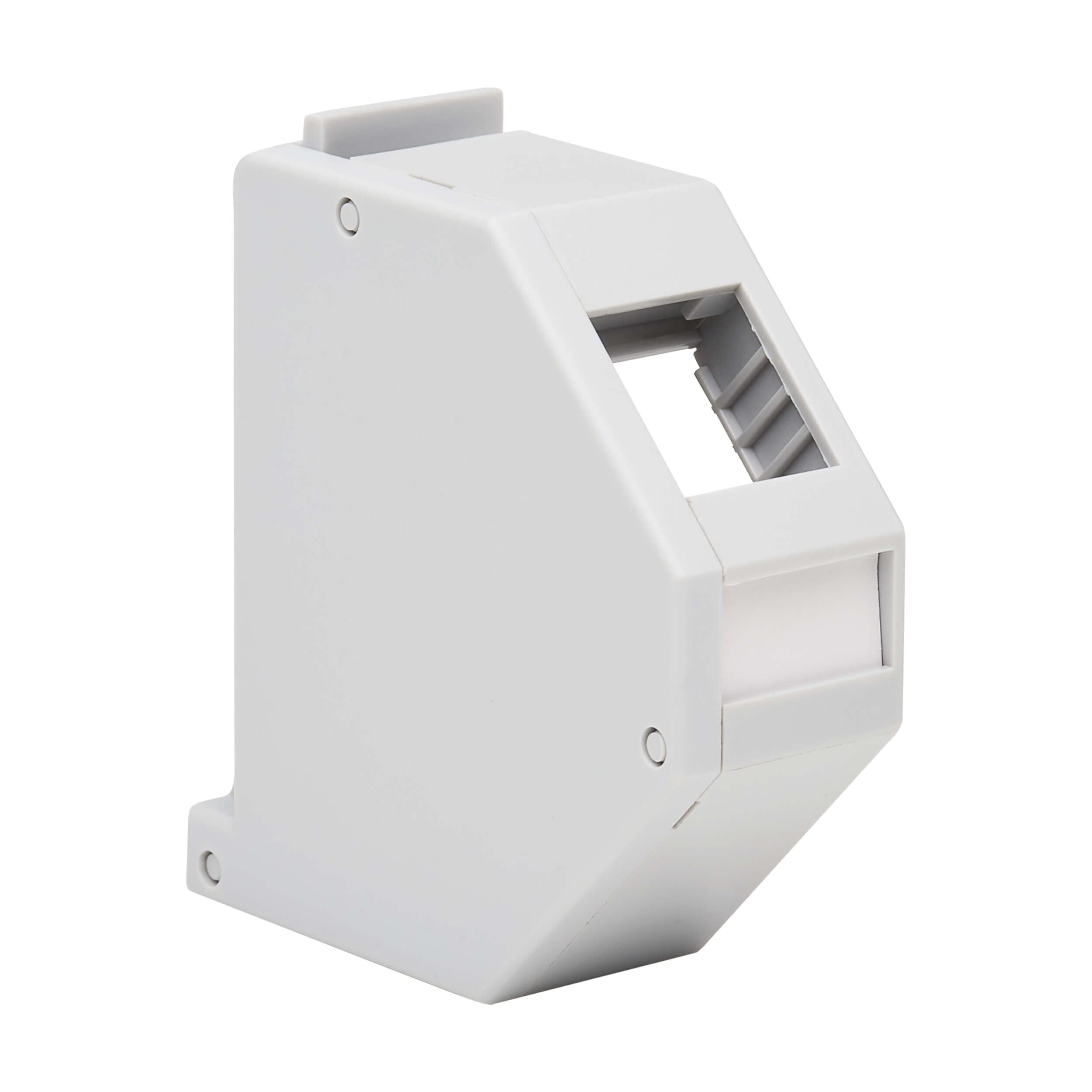 Tripp Lite DIN-Rail Snap-in Keystone Jacks Mounting Enclosure Module Plastic Left Cover & Grounding Contact Spring, Attaches to 35mm DIN Rail, TAA Compliant, Manufacturer's Warranty (N063-001-ENC-K1)