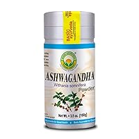 BASIC AYURVEDA Ashwagandha Root Powder | 3.53 Oz (100g) | Organic Withania Somnifera Extract | Energy Focus & Mood Support | Natural Ayurvedic Herbal Supplement