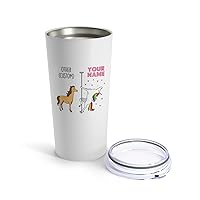 Personalized Birthday White Viking Tumbler 20oz - Others vs You - Customize Name Occupation Unicorn Animal Lover Aunt Boss Coworkers Funny