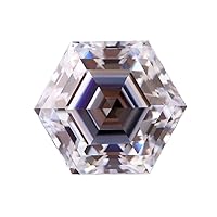 Loose Moissanite 1 Carat, Colorless Diamond, VVS1 Clarity, Hexagon Brilliant Cut Gemstone for Making Engagement/Wedding/Ring/Jewelry/Pendant/Necklace Handmade