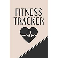 Fitness Tracker: Notebook and Organizer | Set Fitness Goals, Track Progress, and Create a Weekly Exercise Plan - Black Heart Cover Design
