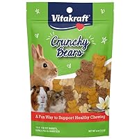 Crunchy Bears Small Animal Treat - Made with Real Vegetables - for Rabbits, Guinea Pigs, and Hamsters, Brown, 4.00 Ounce (Pack of 1)