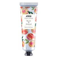 Nykaa Naturals Hand and Nail Cream - Deeply Hydrates - Non-Greasy, Rejuvenating Formula - Sweet Creamy, Enticing Fragrance - Peach and Almond - 1 oz