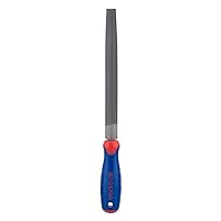 WORKPRO W051003 8 In. Half Round File, Durable Steel File for Concave, Convex & Flat Surfaces, Comfortable Anti-Slip Grip, Double Cut & Single Cut, Tool Sharpener for Pro's and DIY (Single Pack)