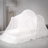 Baby Mosquito Net Portable Folding 360 Protection Shading Baby Bed Mosquito Net For 0-4 Ages Baby-white 98x55x60cm(39x22x24inch)