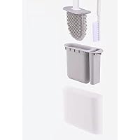 Toilet Brush, 2 PCS Toilet Brushes and Holders, Toilet Brush, Holder with Quick Dry Container, Bathroom and WC Accessories
