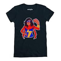 Marvel Ms. Marvel Kamala Khan Fist Juniors Navy T-Shirt | XL