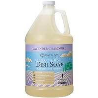Ginger Lily Farms Botanicals Plant-Based Liquid Dish Soap, Concentrated Formula with Max Grease Cleaning Power, Cruelty-Free, Lavender Chamomile Scent, 1 Gallon Refill (128 Fl. Oz.)