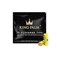 King Palm Flavors Filter Tips - Banana Cream 25pk - Flavored Pre Rolled Tips Bulk - Corn Husk Pre Roll Filter Tip - Organic Rolling Paper Filter Tips - Terpene Infused Rolling Tips