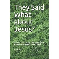 They Said What about Jesus?: In Their Own Words John The Baptist Mother Mary and God The Father They Said What about Jesus?: In Their Own Words John The Baptist Mother Mary and God The Father Paperback Kindle