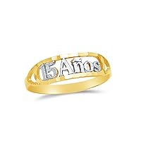 Sonia Jewels 14k Two Toned Gold 15 Years Birthday Anos Ring