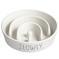 Dog Slow Feeder Bowl Ceramic,3 Cups Puzzle Dog Food Bowl for Small Medium Large Breed, Puppy Slow Feeder Bowl for Fast Eater, Dog Bowls to Slow Down Eating, Maze Bowl, Pet Bowl