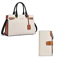 BOSTANTEN Women Leather Handbag Designer Purses Totes Bag Bundle with Womens Wallet Leather Wallets Large Capacity Cash Cluth Zipper Purses