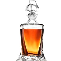 Whisky Decanter Whiskey Decanter For Spirits Crystal Glass Whiskey Decanter Lead-free Whiskey Liquor For Alcohol Bourbon Scotch 27.05 Oz Whiskey Decanter