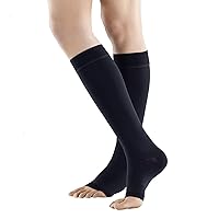 Bauerfeind VenoTrain Micro Knee High (AD) 18-21 mmHg Compression Stockings offer support and comfort, open toe