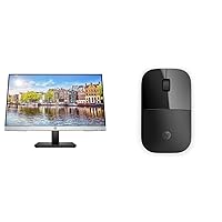 HP 24mh FHD Monitor - Computer Monitor with 23.8-Inch IPS Display (1080p) Wireless Mouse Z3700 (26V63AA#ABL, Black)