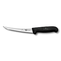 Victorinox Victorinox swiss army cutlery fibrox pro curved boning knife semistiff blade, 5.5 Pound, Black, 6