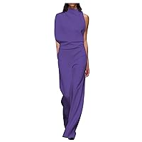 Women's Fashion Jumpsuit,Womens Summer Jumpsuits Dressy Casual Work Outfits Wide Leg Pants Rompers
