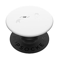 Last Day Of Chemotherapy, White Ribbon, Lung Cancer PopSockets Swappable PopGrip
