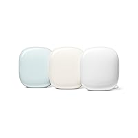 Google Nest WiFi Pro - 6E - Reliable Wi-Fi System with Fast Speed and Whole Home Coverage - Mesh Wi-Fi Router - 3 Pack - Snow, Linen, Fog