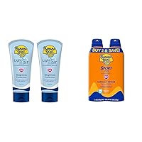 Light As Air Sunscreen Lotion SPF 50 and Sport Ultra SPF 50 Sunscreen Spray Twin Packs, 6oz each