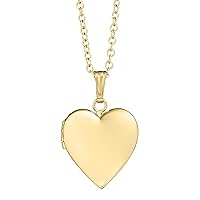 Amazon Essentials Girls Polished Heart Locket (previously Amazon Collection)