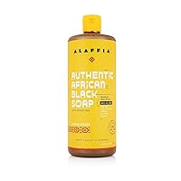 Alaffia Authentic African Black Soap (Citrus Ginger, 32 FL Oz)