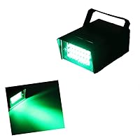 Led Green Strobe Lights Adjustable Speed Control Stage Light Dance Strobe Lights with Super Bright 24 LEDs Flash Party Lighting Best for Christmas Clubs Effect DJ Disco Bars Parties Halloween
