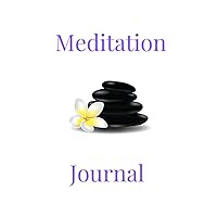 Meditation Journal | 100 Pages | 6 x 9 | Meditation Notebook with Spa Stone with Lotus Flower | Reflection Journal: Self-Care Journal for Meditation