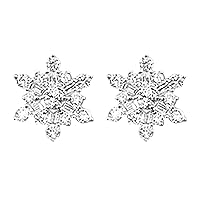 Snowflake Stud Earrings With Diamonds For Teen Girls Minimalist Piercing Studs Trendy Earrings Trending Earrings