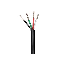 Monoprice Nimbus Series 14 Gauge AWG 4 Conductor CMP-Rated Speaker Wire / Cable - 250ft UL Plenum Rated, 100% Pure Bare Copper With Color Coded Conductors