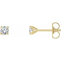 14k Yellow Gold 1/3 CTW Natural Diamond Cocktail-Style Stud Earrings Fine Jewelry for Women
