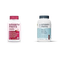 SmartyPants Gummy Multivitamin for Women 50 and Over: Omega 3 Fish Oil (EPA/DHA), Methylfolate & Multivitamin for Men, Gummies: Omega 3 Fish Oil (EPA/DHA), Methylfolate, CoQ10