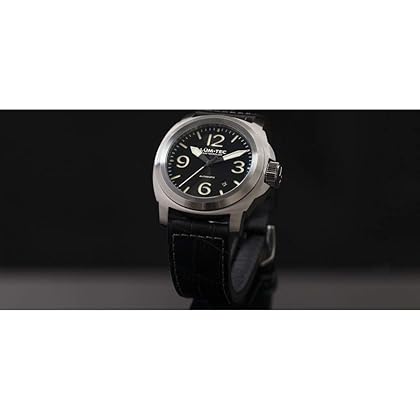 Lum-Tec M81 Automatic Black Wrist Watch | Leather Wrist Watch Band