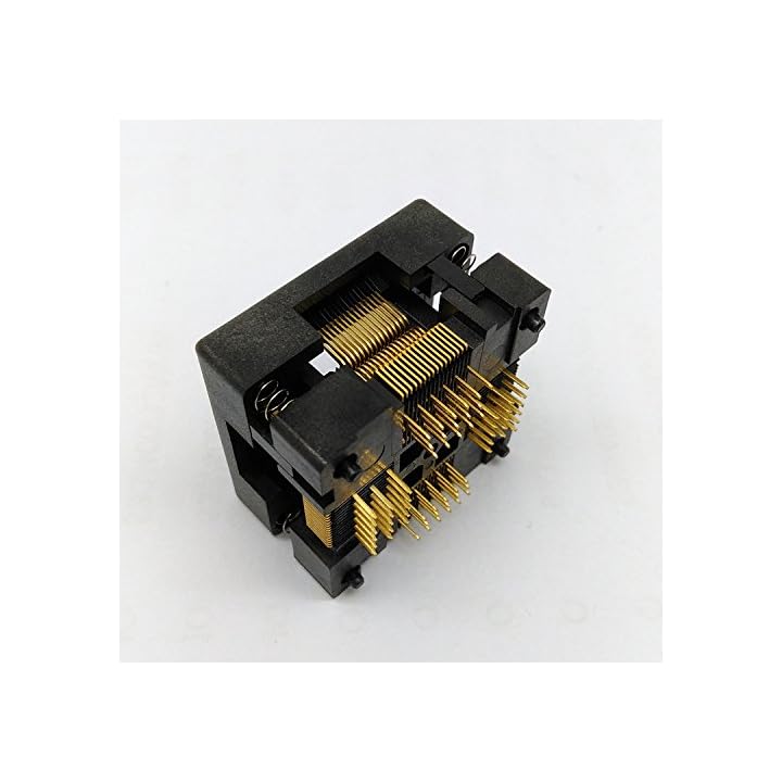 QFP64 TQFP64 LQFP64 FQFP64 Burn in Socket Open TOP for Burn-in Machine Pitch 0.5mm IC Body Size10x10mm tip to tip 12x12mm QFP-64-0.5-06 Test Socket Adapter MCU 