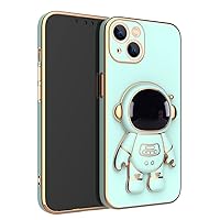 Case for iPhone 11,Fun 6D Plating Astronaut Design Hidden Folding Kickstand Soft TPU Shockproof Bumper Cartoon Cute Phone Case for iPhone 11 (6.1 inch) 2019 (Green)