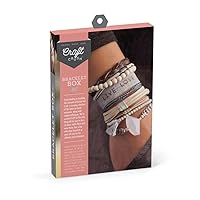Craft Crush — Bracelet Box: Neutrals — Makes 9 Amazing Bracelets — Crafting Kits — For Ages 13+, Small